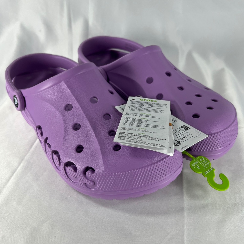 Crocs Baya Clogs Orchid Purple Mens 10 Womens 12 Comfort Slip On Shoes 10126-5PR